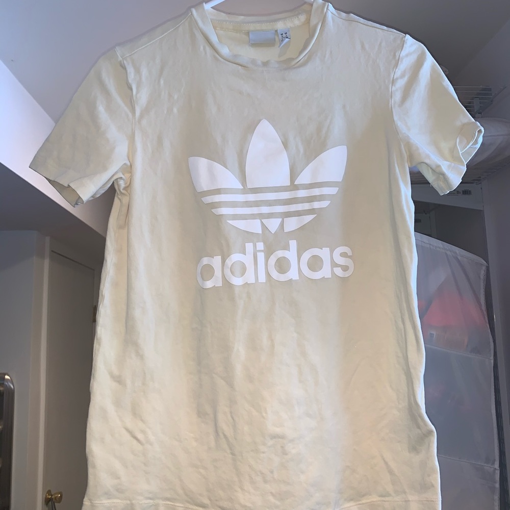 Pale Yellow Adidas Tee Shirt